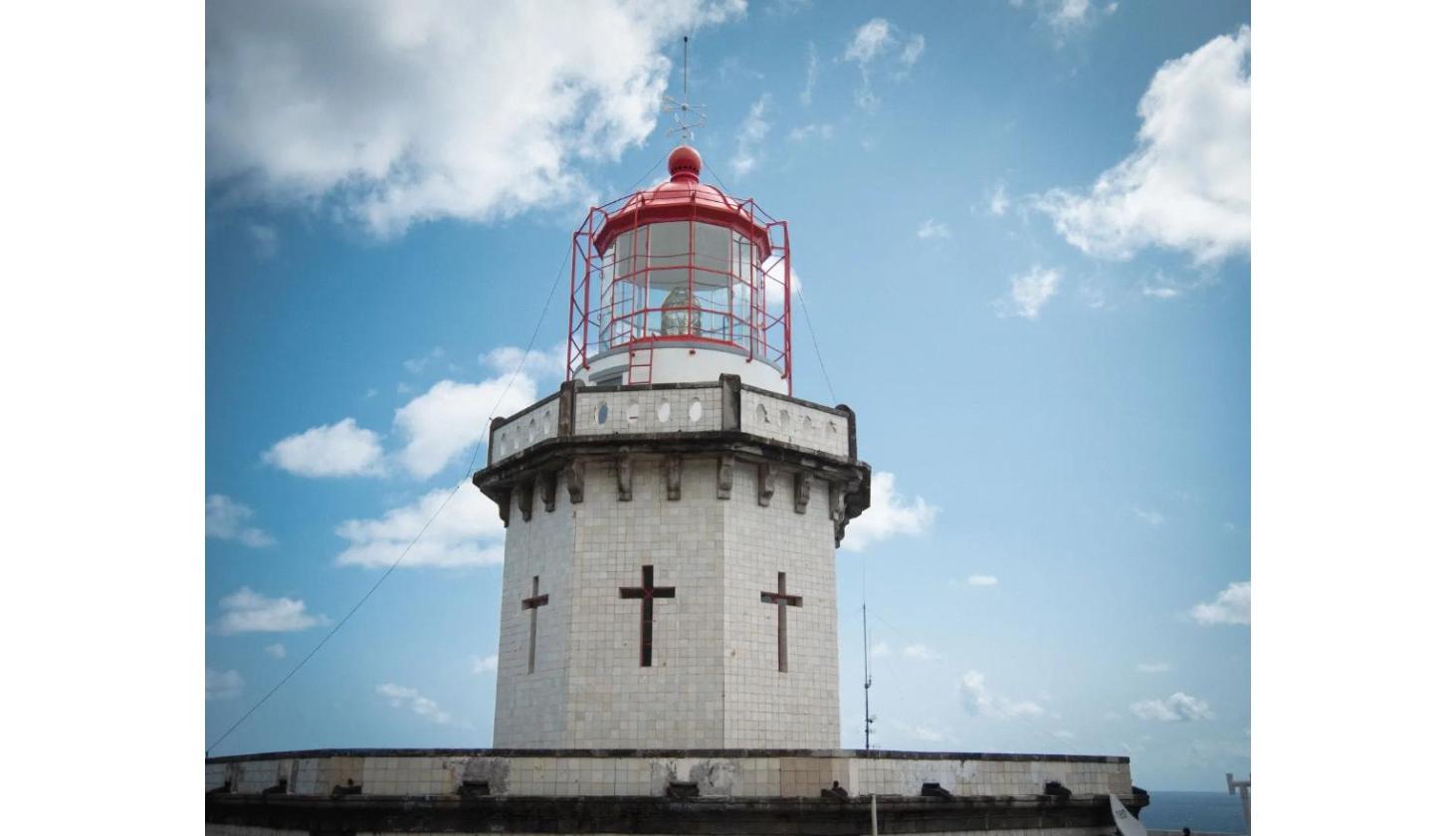 Lighthouse with crosses