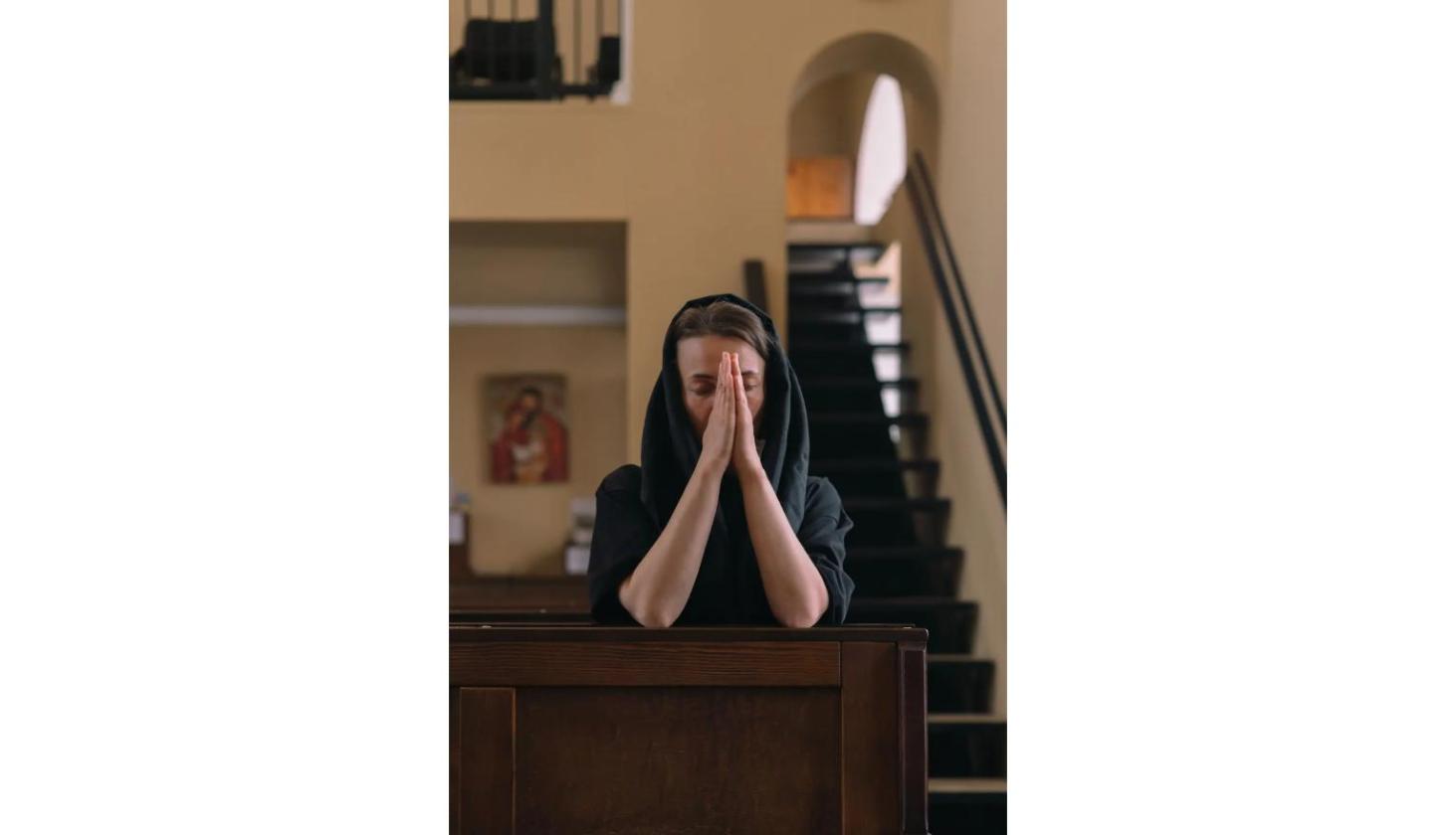 Young adults in prayer